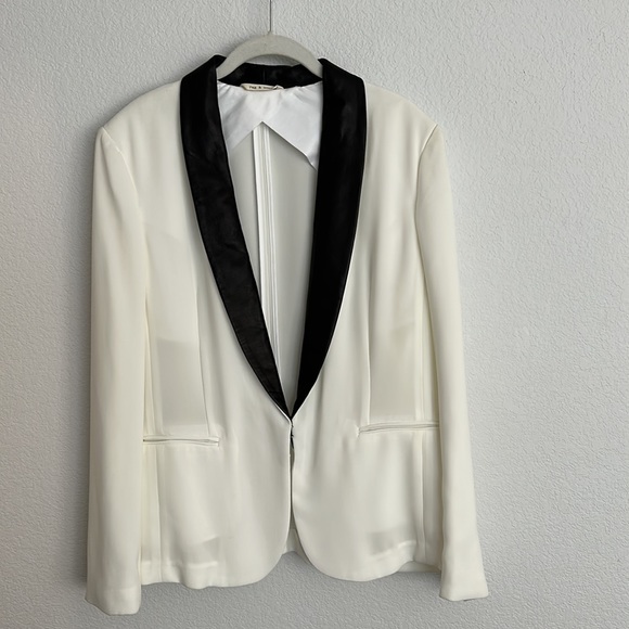 rag & bone Jackets & Blazers - Rag & Bone lamb leather trim tuxedo blazer L